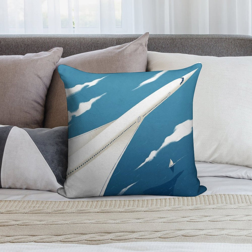 Travel Posters - The Concorde Soft Fade-Resistant Throw Pillow
