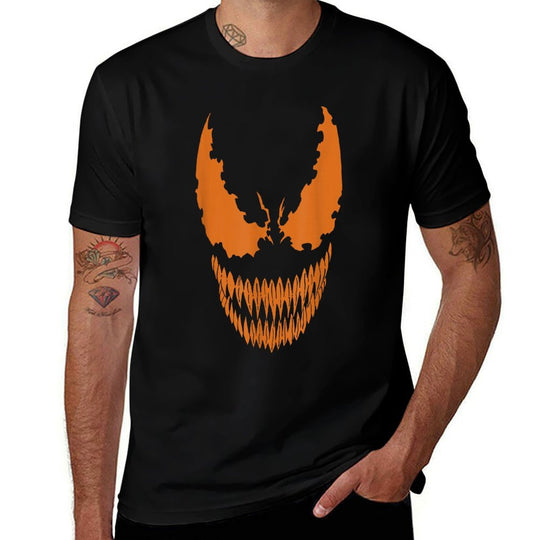 Marvel Venom Orange Face Halloween  Soft T-Shirt