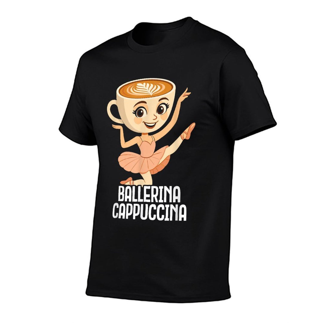 Ballerina Cappuccina Italian Brainrot Funny Meme  Fade-proof Color T-Shirt