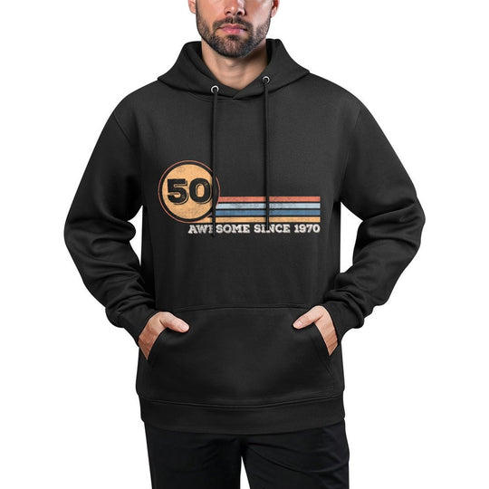 Awesome Since 1970. 50th Birthday Design Relaxed Fit Hoodie