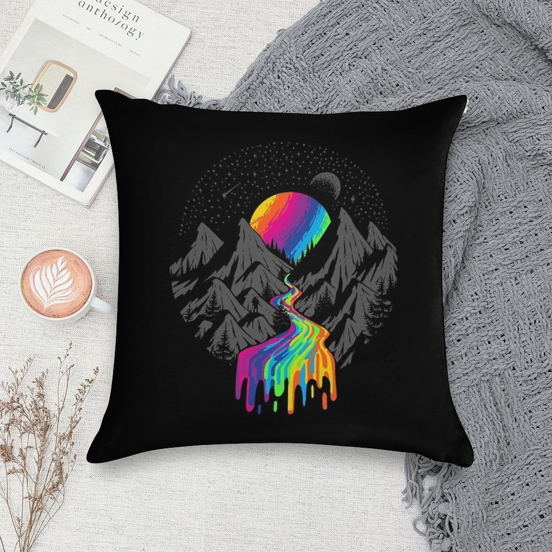 Cosmic River  Surreal Space Planet Soft Easy Maintenance Throw Pillow