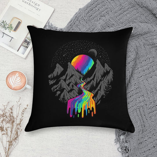 Cosmic River  Surreal Space Planet Soft Easy Maintenance Throw Pillow