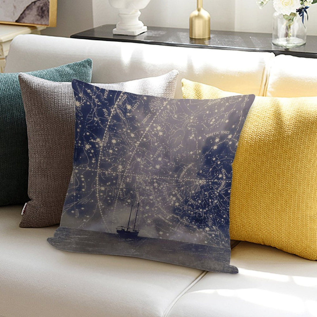 Star Maps Soft Shrink-Resistant Throw Pillow