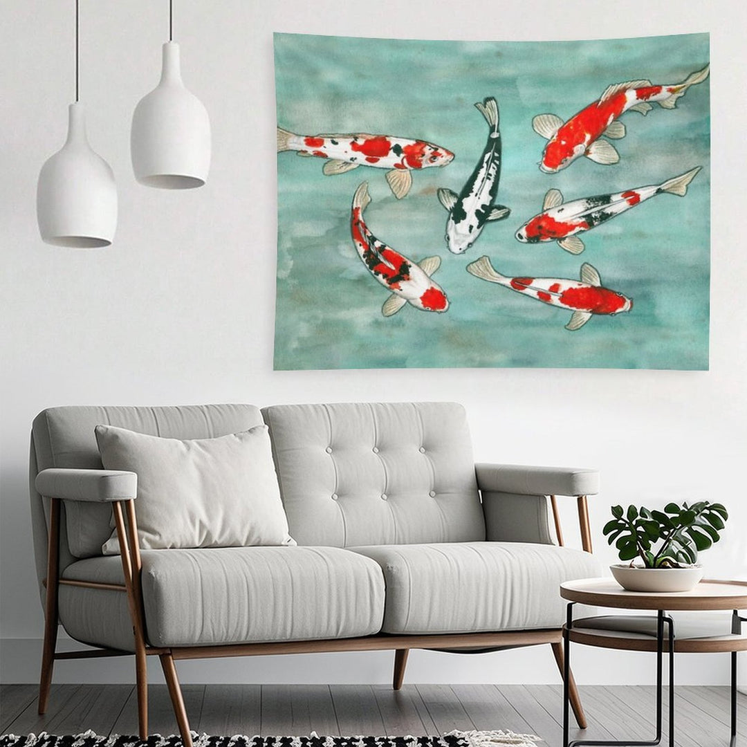 Le Ballet Des Carpes Koi Tapestry
