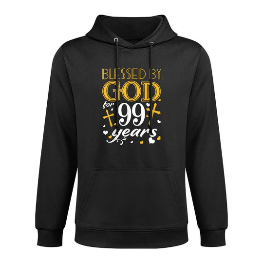 Vintage Blessed By God For 99 Years Happy 99th Birthday Customizable Surface Hoodie
