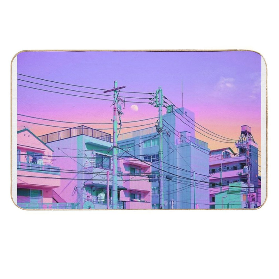 5PM in Ethereal Tokyo  High-Traffic Bath Mat