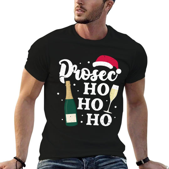 Prosec Ho Ho Ho Funny Presecco Christmas Vacation Sweatshirt  Lightweight T-Shirt