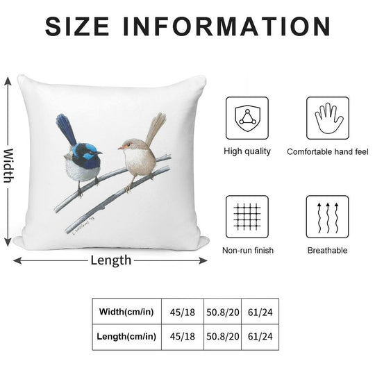 Superb Fairy-wrens Soft Easy Maintenance Throw Pillow