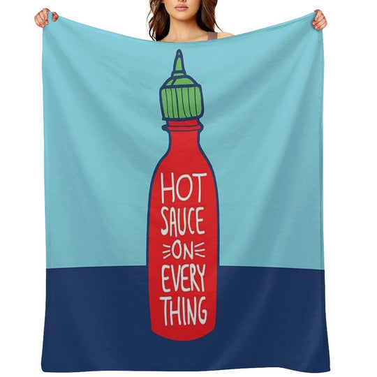 Hot Sauce on Everything Anti-pilling Throw Blanket