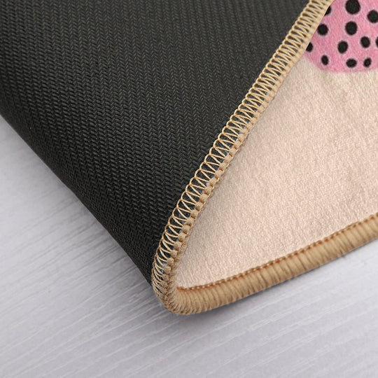 Peach Leopard  African Cheetah  Tropical Pop Art  Odorless Bath Mat