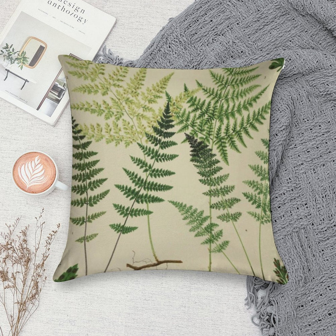 Botanical Ferns Soft Multiple Sizes Throw Pillow