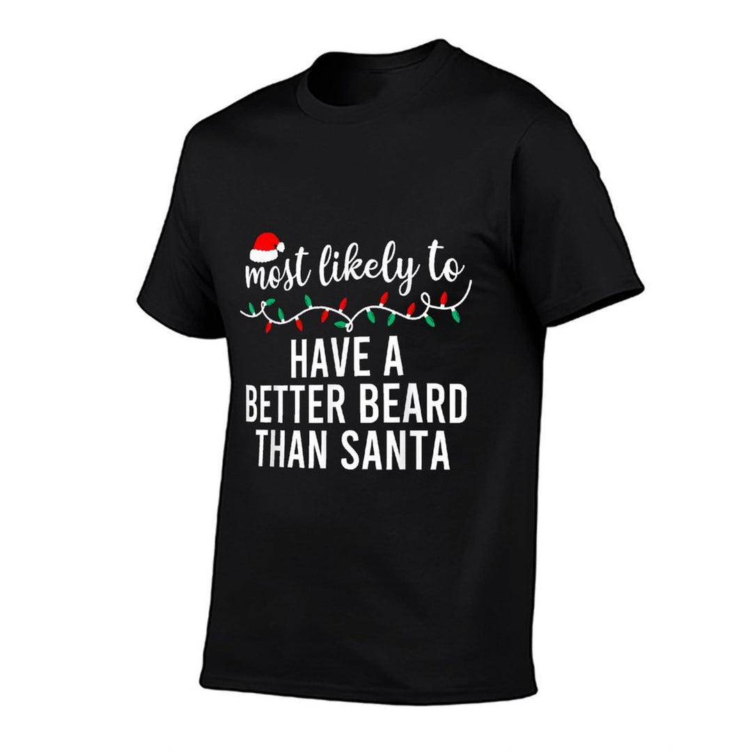 Most Likely To Christmas Matching Family Pajamas Funny  Oversized Silhouette T-Shirt