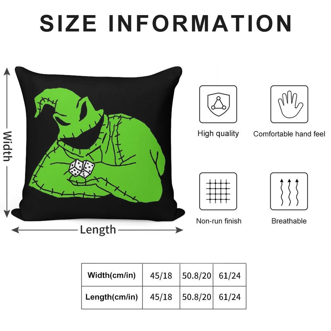 The Oogie Boogie Man Soft Home Decor Throw Pillow