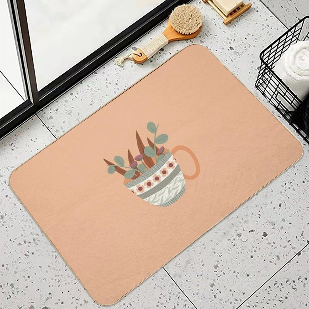 Flower Mug 7  Odorless Bath Mat