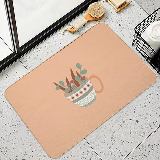 Flower Mug 7  Odorless Bath Mat