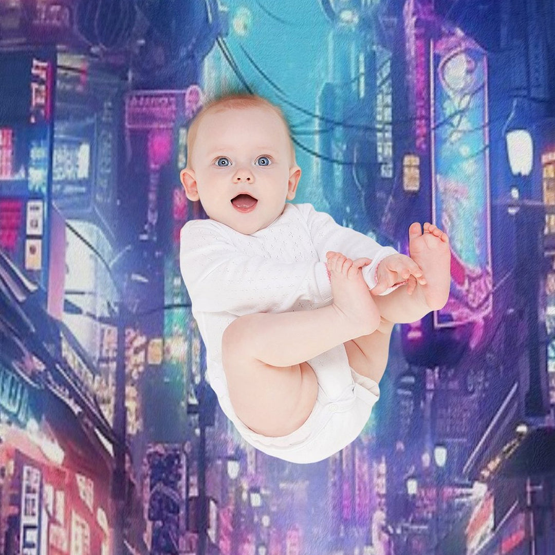 Cyberpunk Tokyo Dreamscape Easy Care Throw Blanket