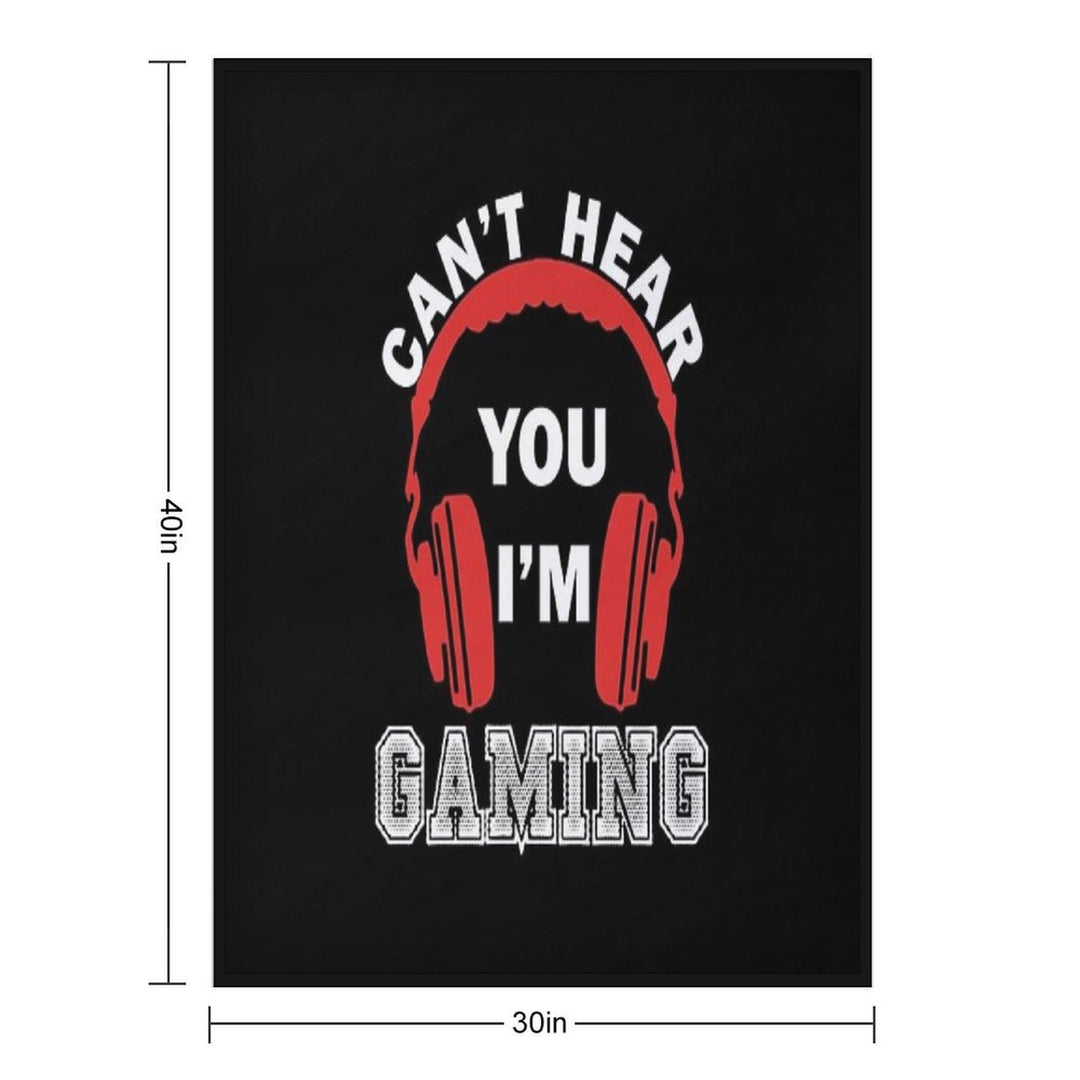 Video Gaming Gift Gamer Headset  Design Eco-conscious Throw Blanket