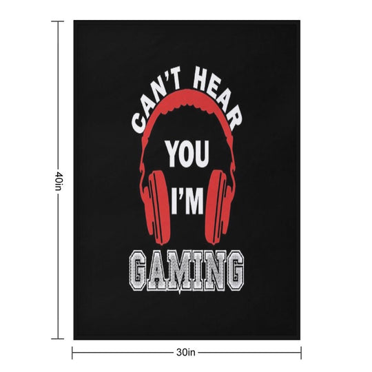 Video Gaming Gift Gamer Headset  Design Eco-conscious Throw Blanket