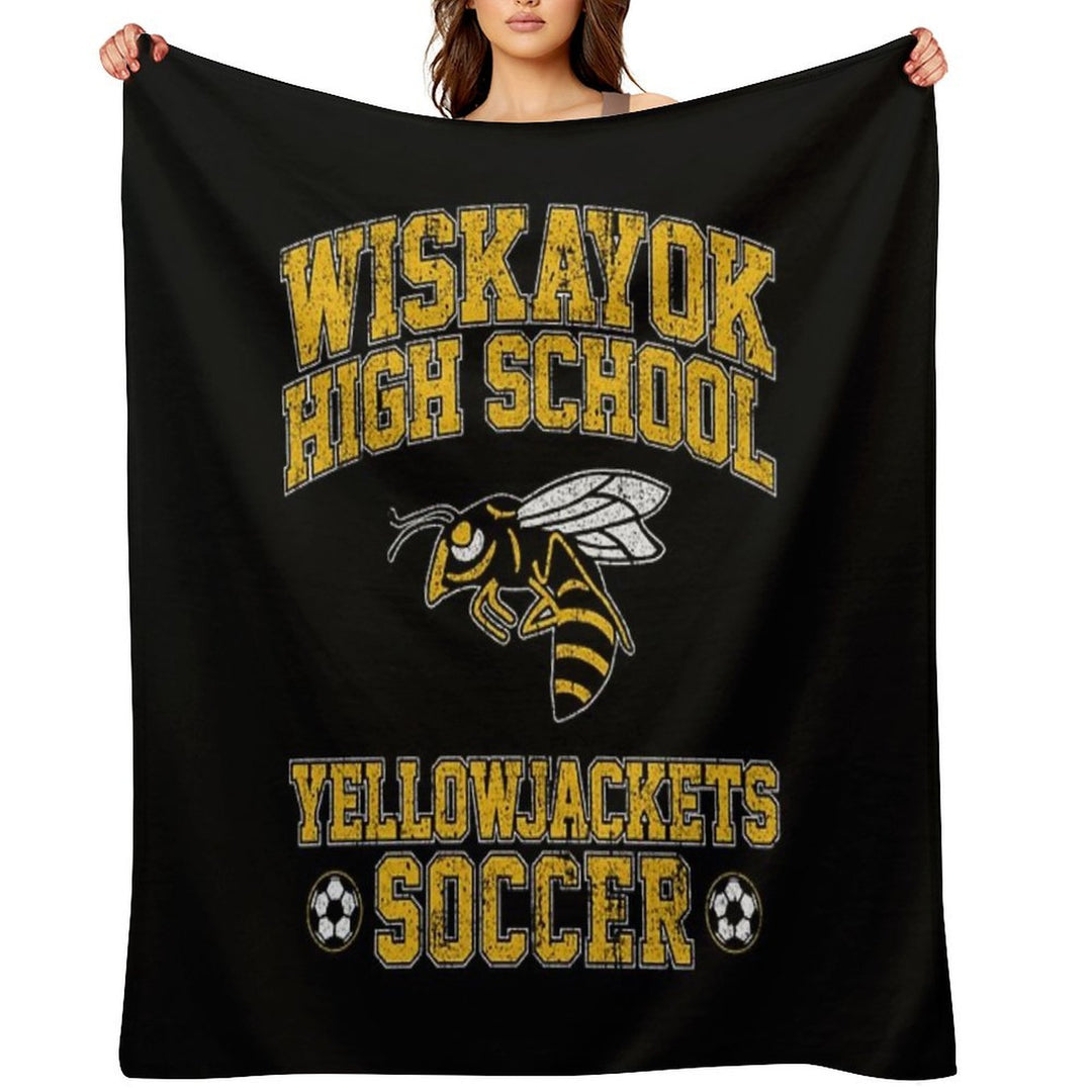 Wiskayok High School Yellowjackets Soccer - Yellowjackets Comfort Throw Blanket