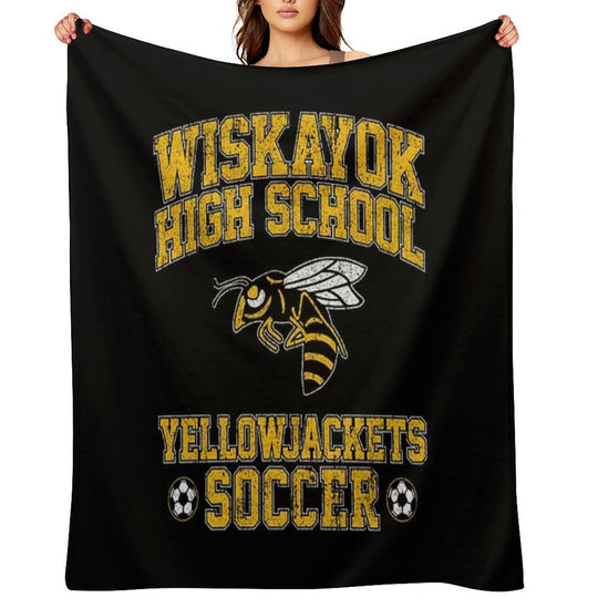 Wiskayok High School Yellowjackets Soccer - Yellowjackets Comfort Throw Blanket