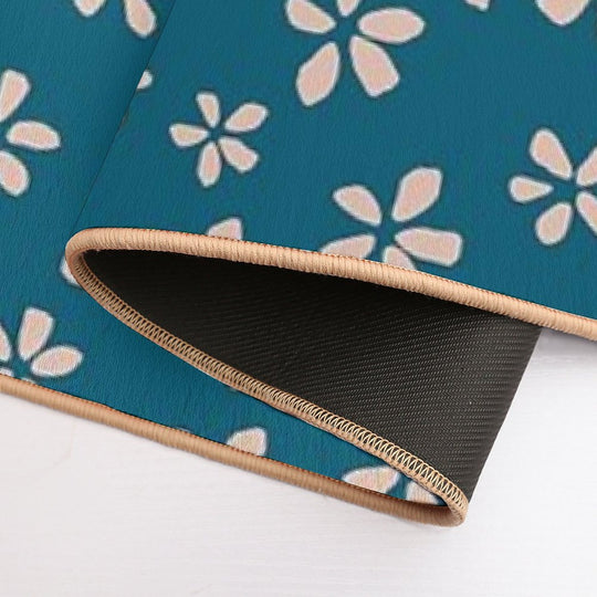 Blossom Scatter - Minimalist Floral Pattern  High-Traffic Bath Mat