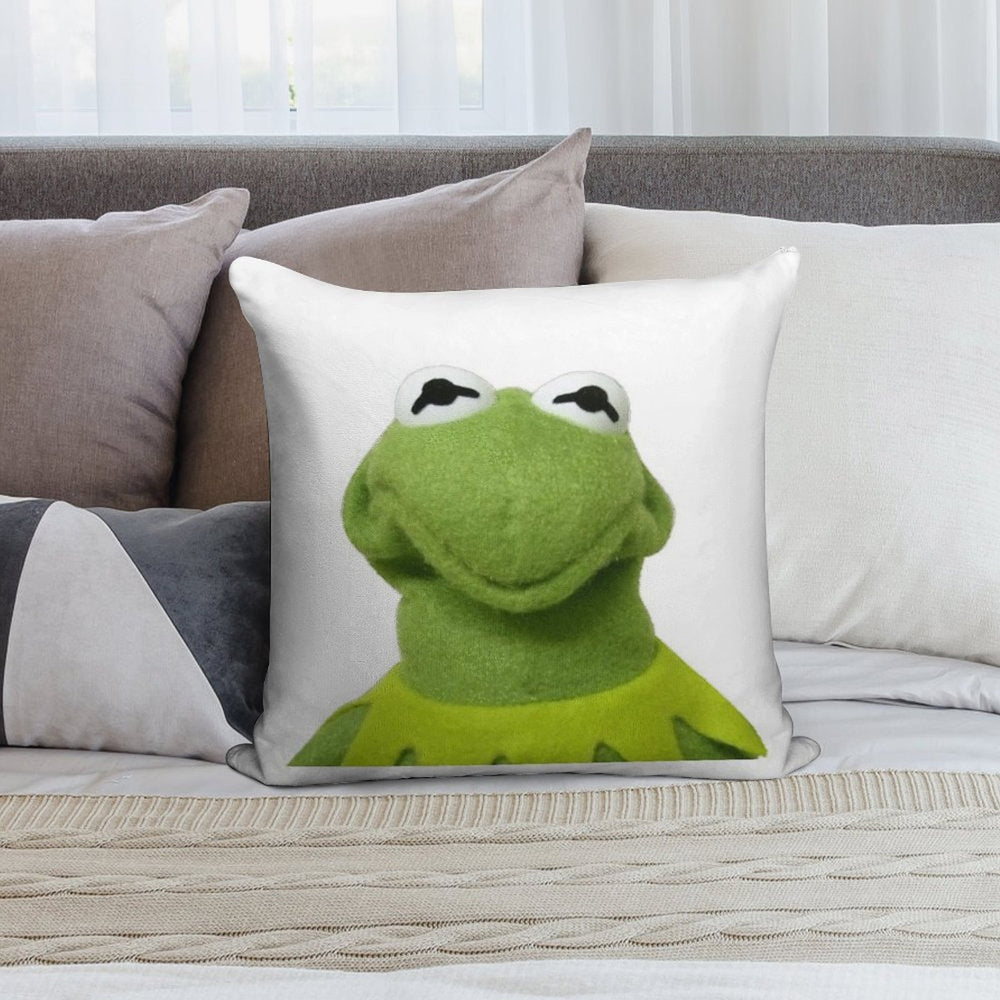 Kermit The Amphibian Soft Easy Maintenance Throw Pillow