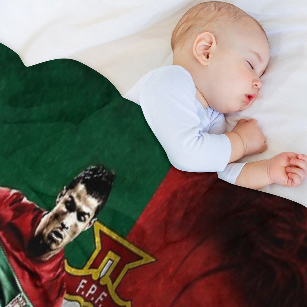 Art Cristiano Ronaldo Wrinkle-free Throw Blanket