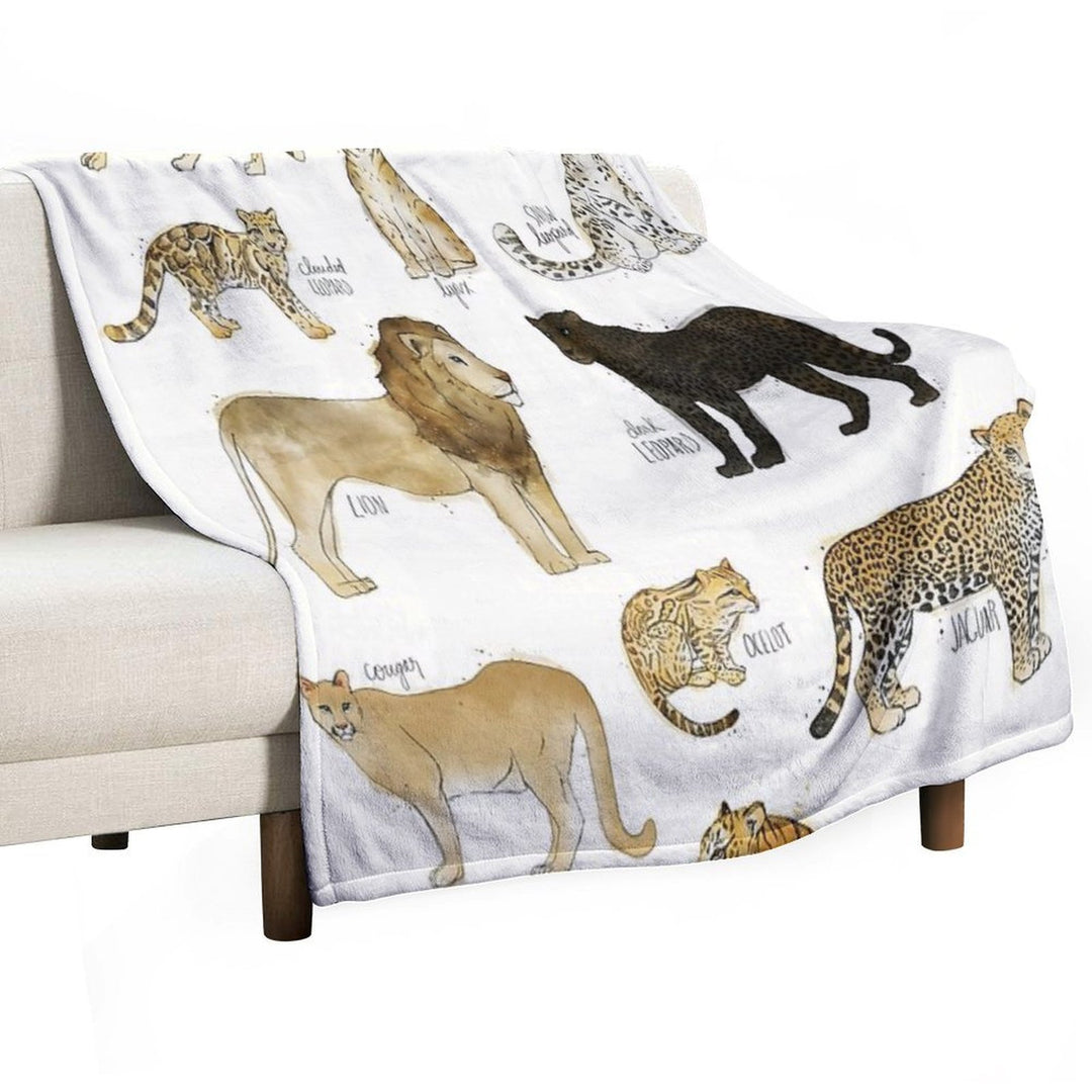 Wild Cats Lightweight Throw Blanket