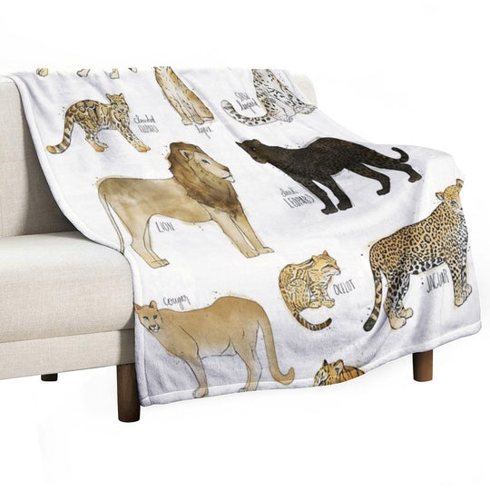 Wild Cats Lightweight Throw Blanket