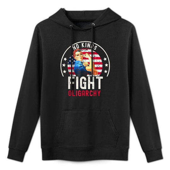 Vintage No Kings Fight Oligarchy Womans Girl America Layering Staple Hoodie