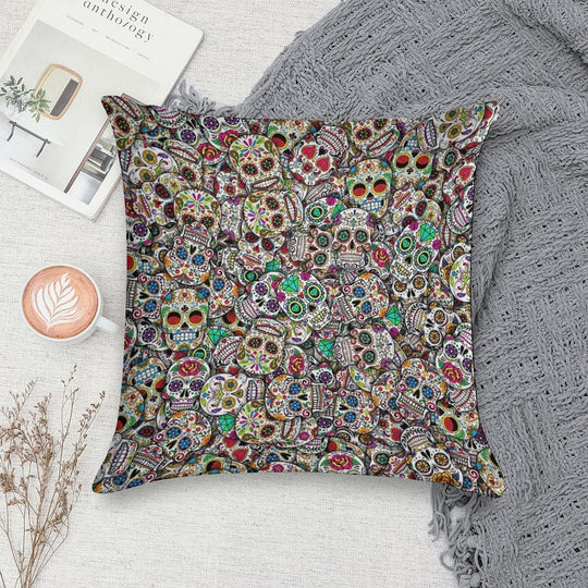 Mexican Sugar Skulls Soft Warmth Comfort Throw Pillow