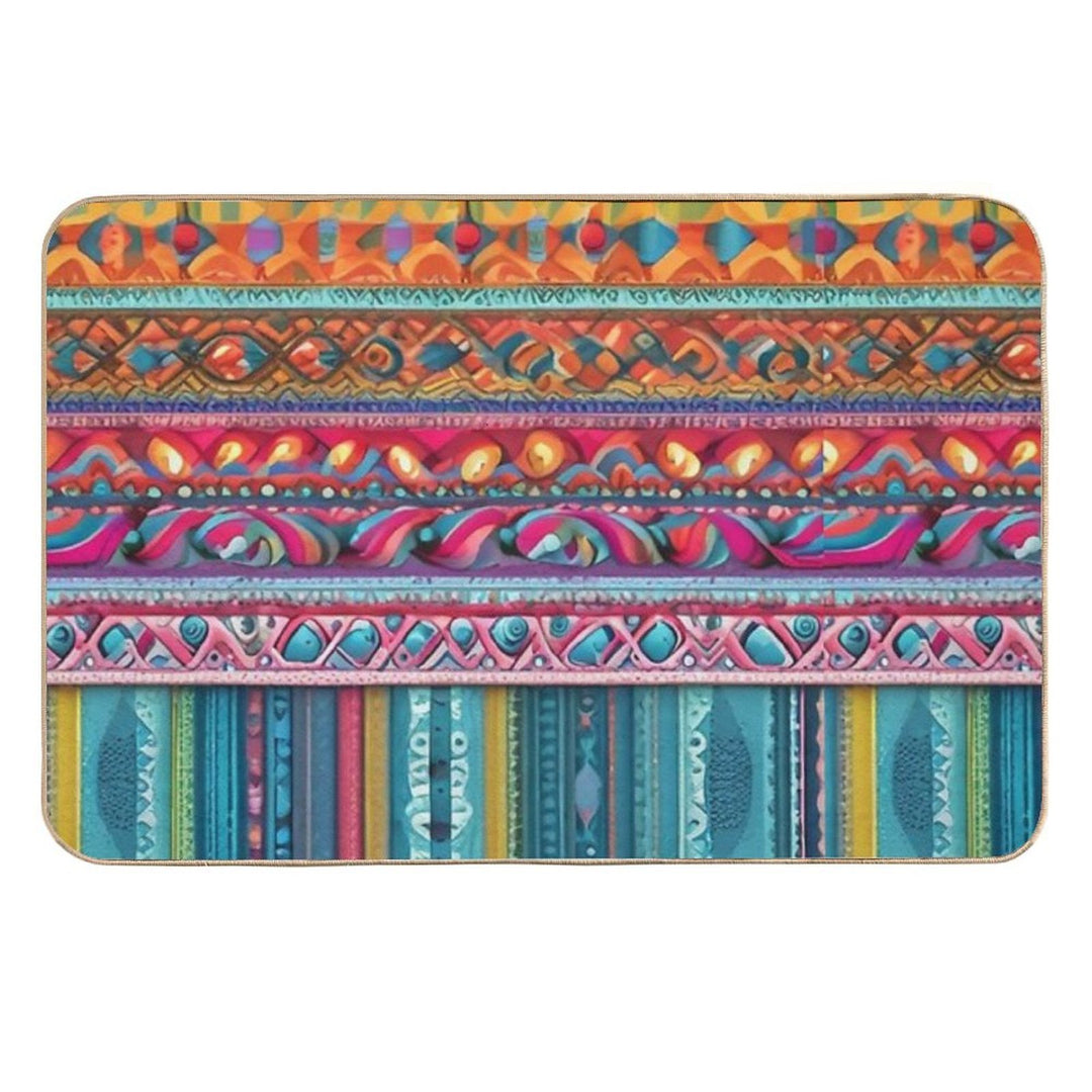 Colorful Patterns  Absorbent Bath Mat