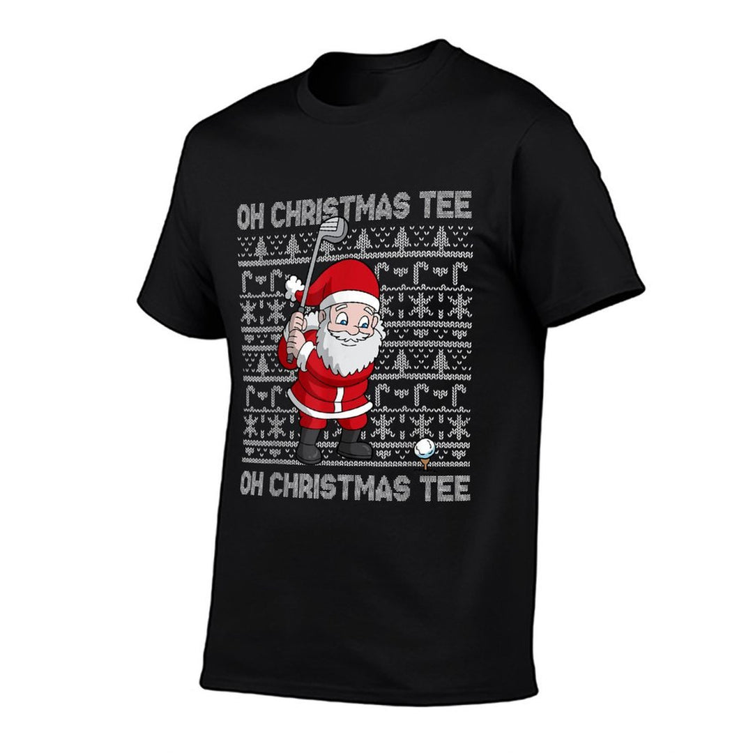 Golf Oh Christmas Santa Claus Golfer Golfing  High-quality Stitching T-Shirt