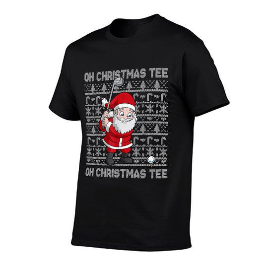 Golf Oh Christmas Santa Claus Golfer Golfing  High-quality Stitching T-Shirt