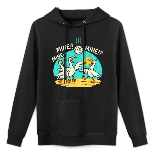 Funny Bird Playing Volleyball Mine Game Day Vibes Sports Moisture-Wicking Hoodie