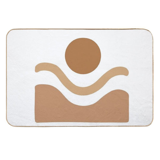 Boho Desert – Sandstorm & Sun in Earthy Tones  Versatile Bath Mat