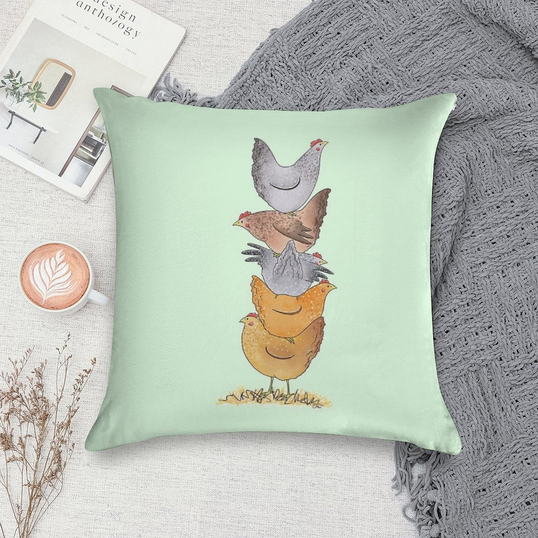 Hen Tower Soft Anti-Pilling Throw Pillow