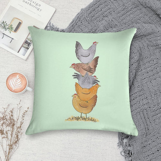 Hen Tower Soft Anti-Pilling Throw Pillow