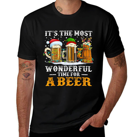 Its The Most Wonderful Time For A Beer Christmas Drink  Relaxed-fit T-Shirt