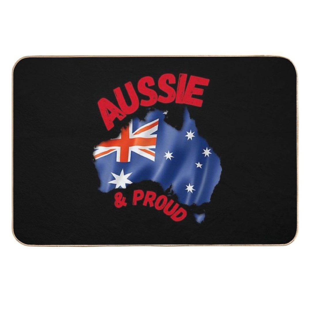 Aussie & Proud Flag - Patriotic Australian  Eco-Friendly Bath Mat