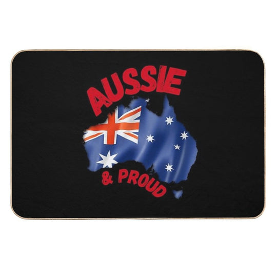 Aussie & Proud Flag - Patriotic Australian  Eco-Friendly Bath Mat