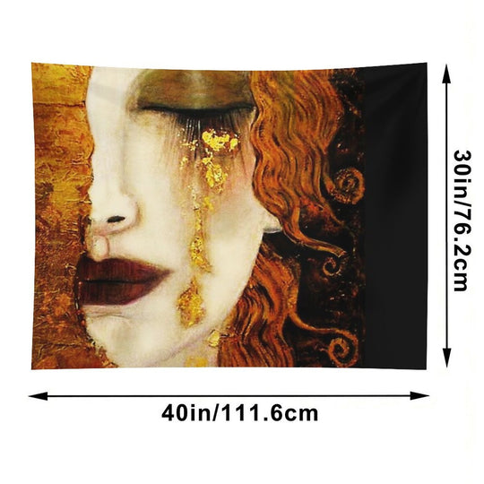 Klimt Golden Tears Tapestry