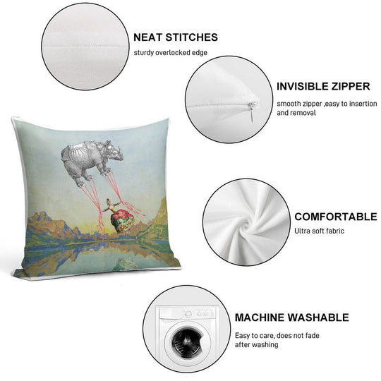 Aloft Soft Reinforced Edging Throw Pillow