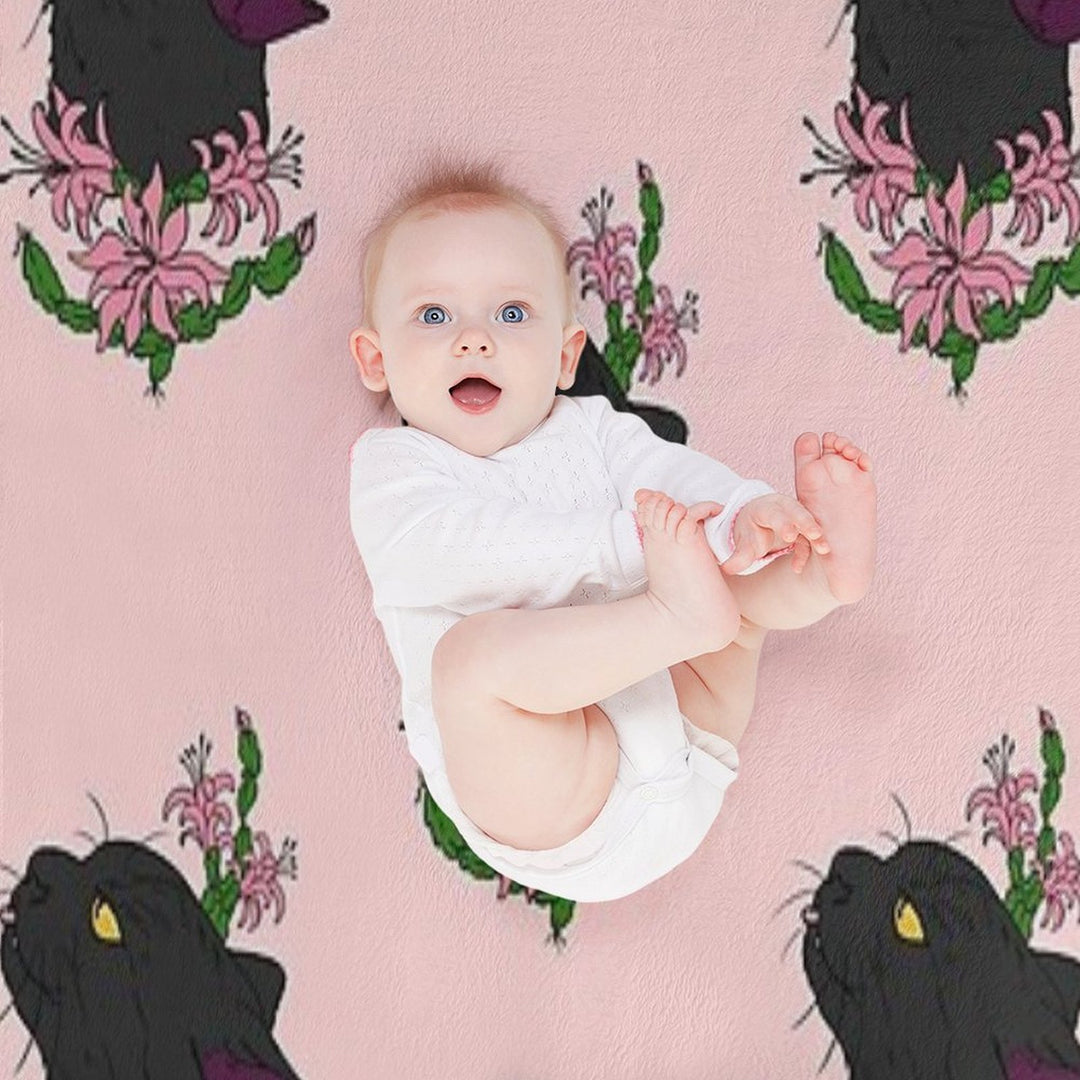 Christmas Cacti Floral Cat Bea All-season Throw Blanket