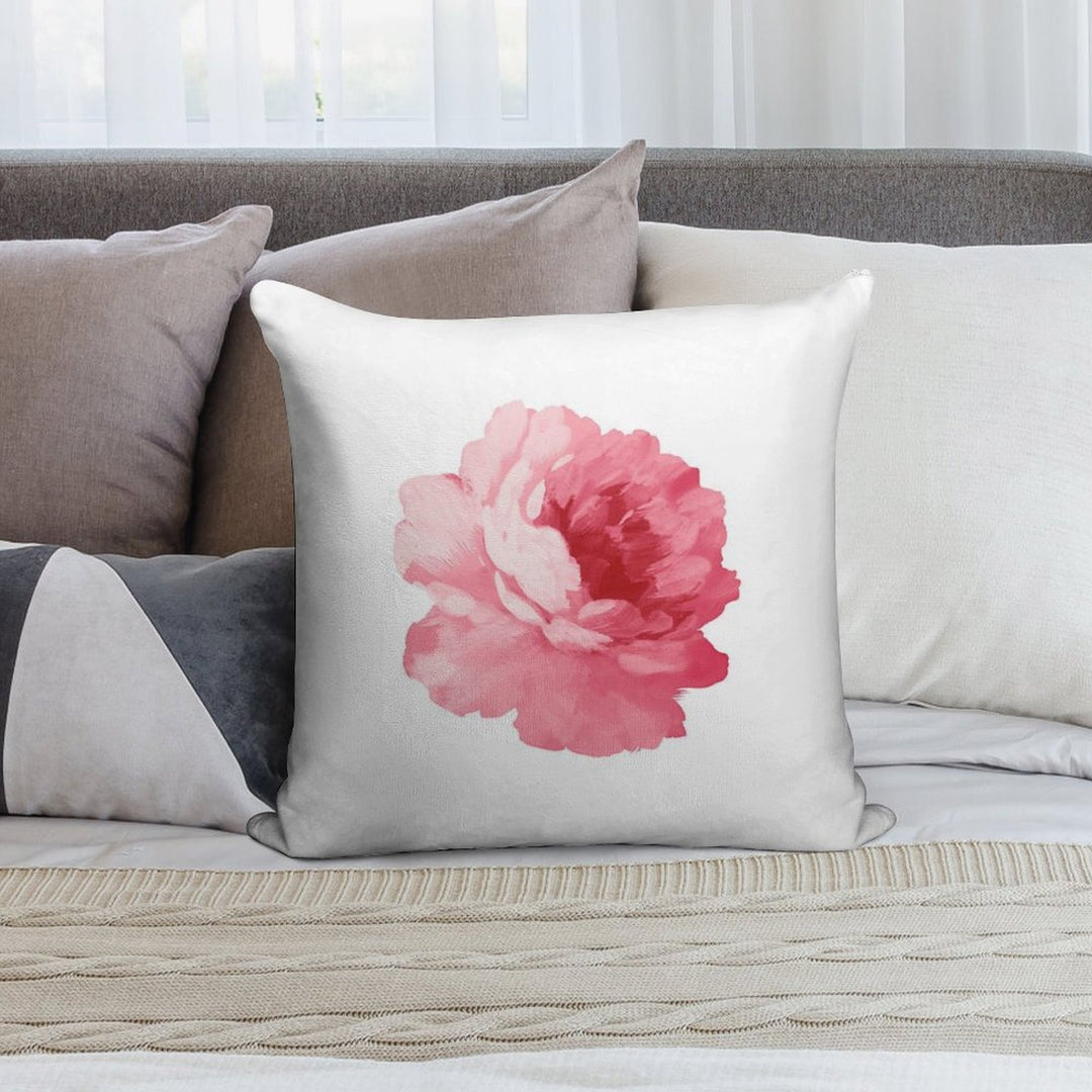 Flower Pink Peony Soft Gift Ready Throw Pillow