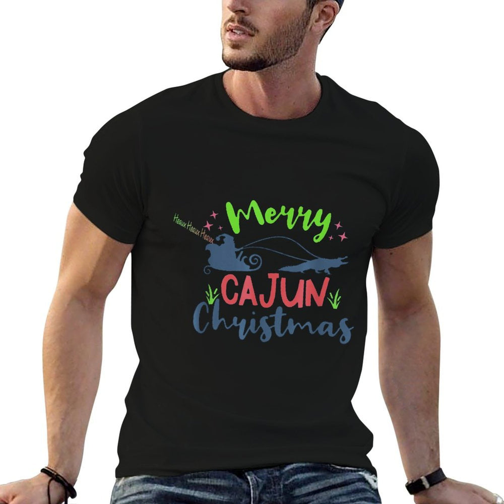 Cajun Santa Alligator Heaux Heaux Heaux Christmas X-mas  Soft T-Shirt