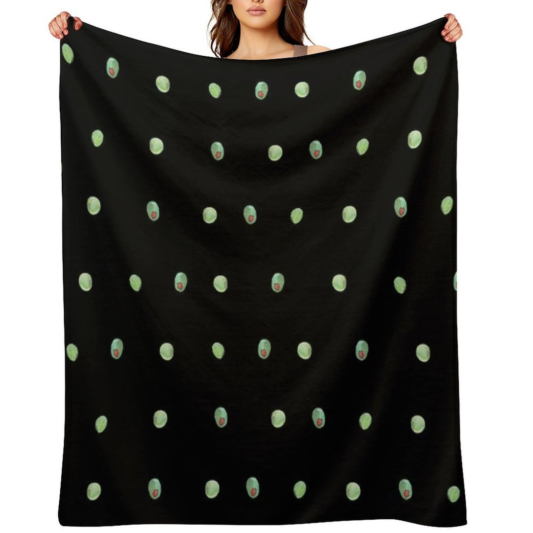 Olives Anti-pilling Throw Blanket