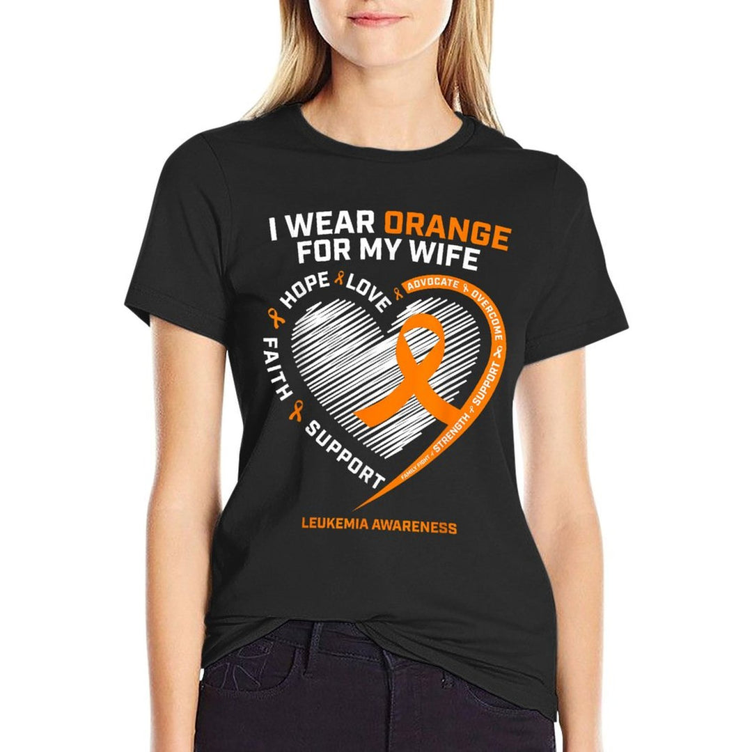 Mens Leukemia Awarenesss Wife Husband Tshirt Leukemia  Stretchy T-Shirt