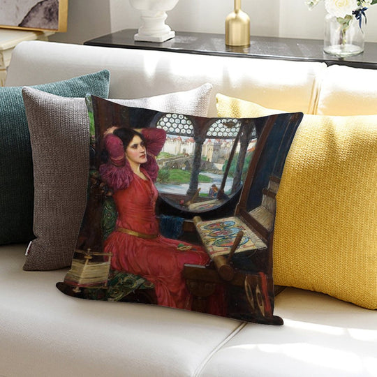 I Am Half Sick of Shadows, Said The Lady of Shalott - John William Waterhouse Soft High-Density Material Throw Pillow