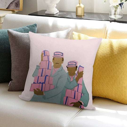 Zero And Gustave Soft Hidden Zipper Throw Pillow